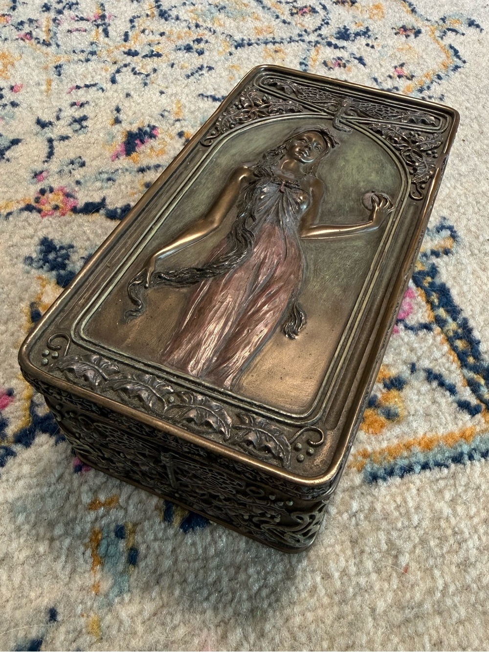 hecate jewelry box veronese design dragonfly fortune teller metal bronze nouveau